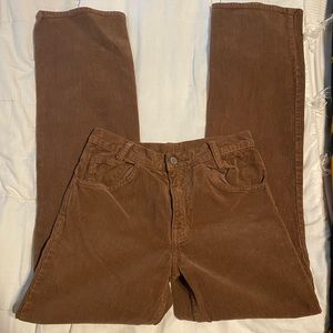 brown corduroy flare pants